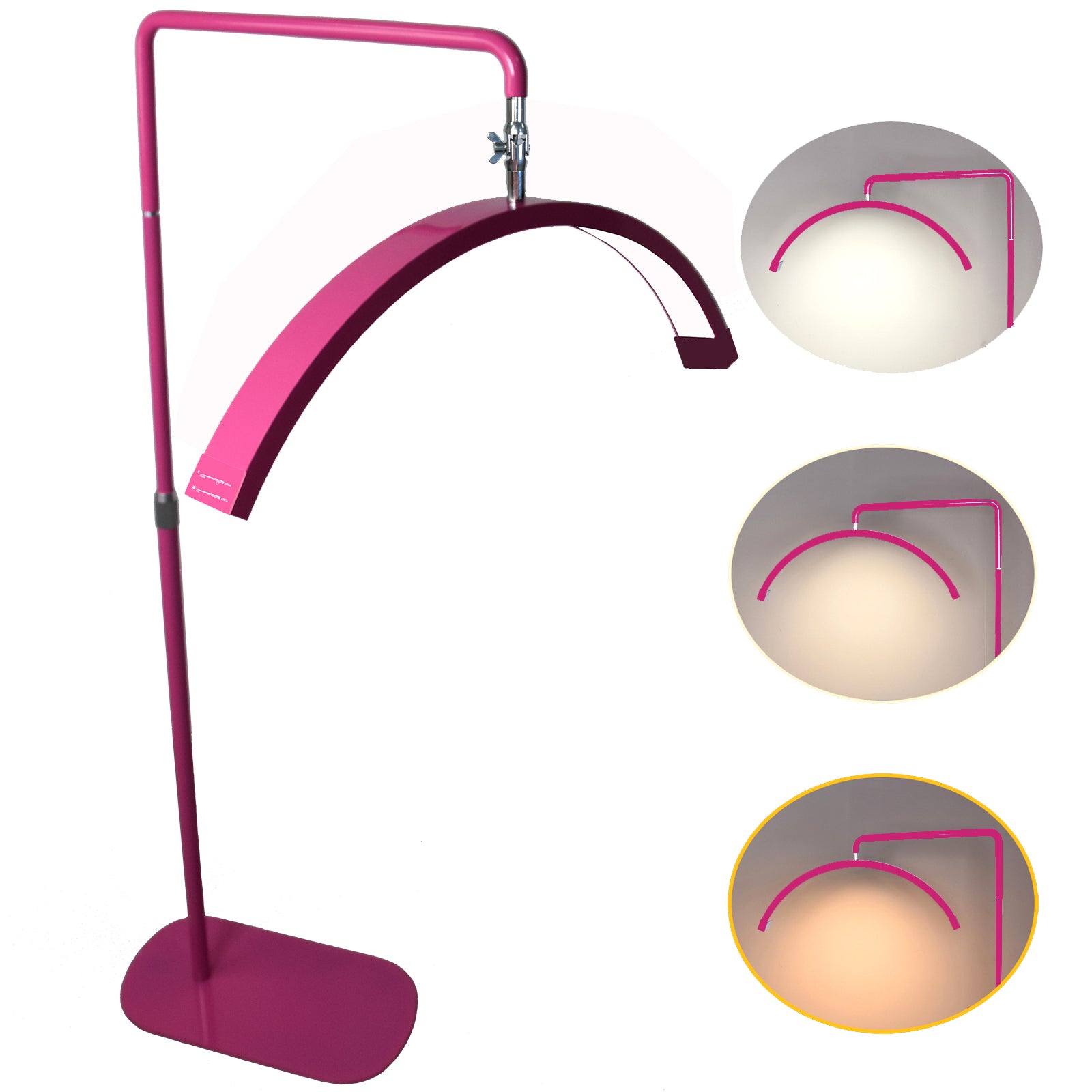 Fosoto FT-Y16 hot pink multifunctional Half Moon Ring Light