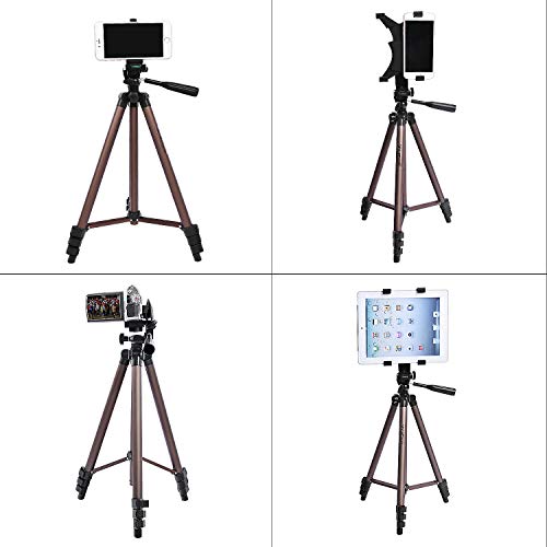 FOSOTO 50 inches Camera Tripod with Universal Tablet Holder Mount Compatible for iPad Air,iPad 4 3 2,ipad Mini,Samsung Galaxy Tab,Tab 3,Tab 4,Tab 5,Tab Pro,Google Nexus,Kindle,iPhone,Microsoft Surface - FOSOTOFOSOTO 50 inches Camera Tripod with Universal Tablet Holder Mount Compatible for iPad Air,iPad 4 3 2,ipad Mini,Samsung Galaxy Tab,Tab 3,Tab 4,Tab 5,Tab Pro,Google Nexus,Kindle,iPhone,Microsoft Surface