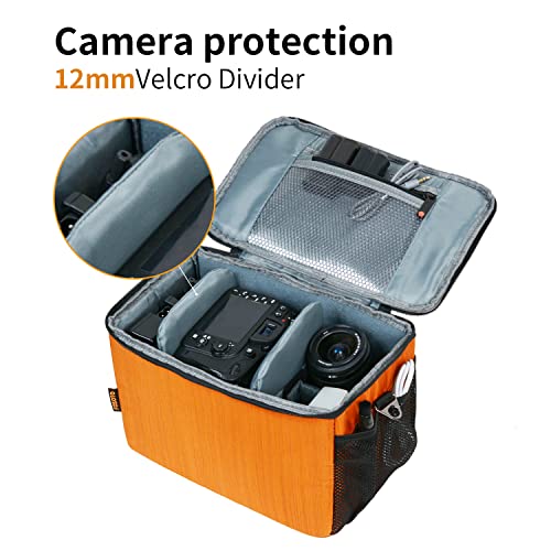 FOSOTO Camera Shoulder Crossbody Bag Compatible for Canon Canon EOS Rebel T7 T8i T5i SL3 2000D 4000D 90D M50 Mark II Nikon D3500 D7500 D5500 D40 DSLR/SLR