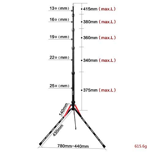 FOSOTO 7.2ft Aluminum Alloy Compact Portable Reverse Legs Light Stand with Carry Bag for Photography Video Photo Studios Photographic Equipment - FOSOTOFOSOTO 7.2ft Aluminum Alloy Compact Portable Reverse Legs Light Stand with Carry Bag for Photography Video Photo Studios Photographic Equipment