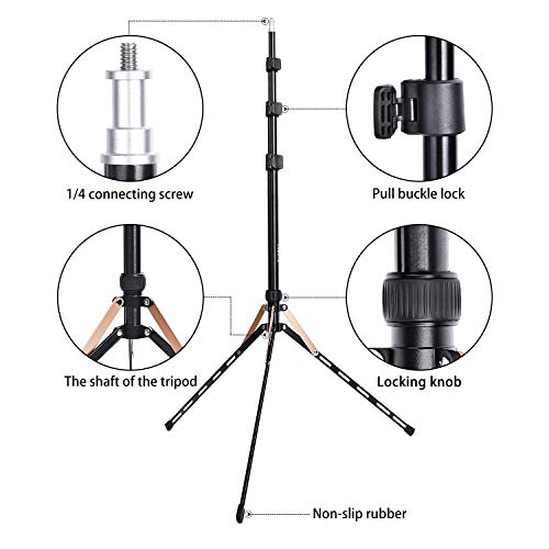 FOSOTO 75in Fold Video Tripod Light Stand Super Lightweight Compact for Ring Light, Speedlight, Flash, Umbrella, Softbox, Filming Product Portrait Shooting Lighting Stand - FOSOTOFOSOTO 75in Fold Video Tripod Light Stand Super Lightweight Compact for Ring Light, Speedlight, Flash, Umbrella, Softbox, Filming Product Portrait Shooting Lighting Stand