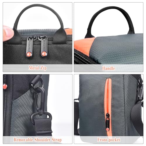 FOSOTO Camera Insert Bag Compact Shoulder Crossbody Case Compatible for Fujifilm X-T30 X-T20 XF10 Canon EOS M100 M50 M6 Sony a6000 Mirrorless Camera