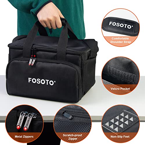 FOSOTO Large Capacity Photography Camera Bag Video Camera Camcorder Bag Case Compatible with Canon Vixia HF G50 EOS 80D 90D 6D Mark II Panasonic HC-X1500 HC-X2000 Sony HDR-CX900 DSLR SLR Camera