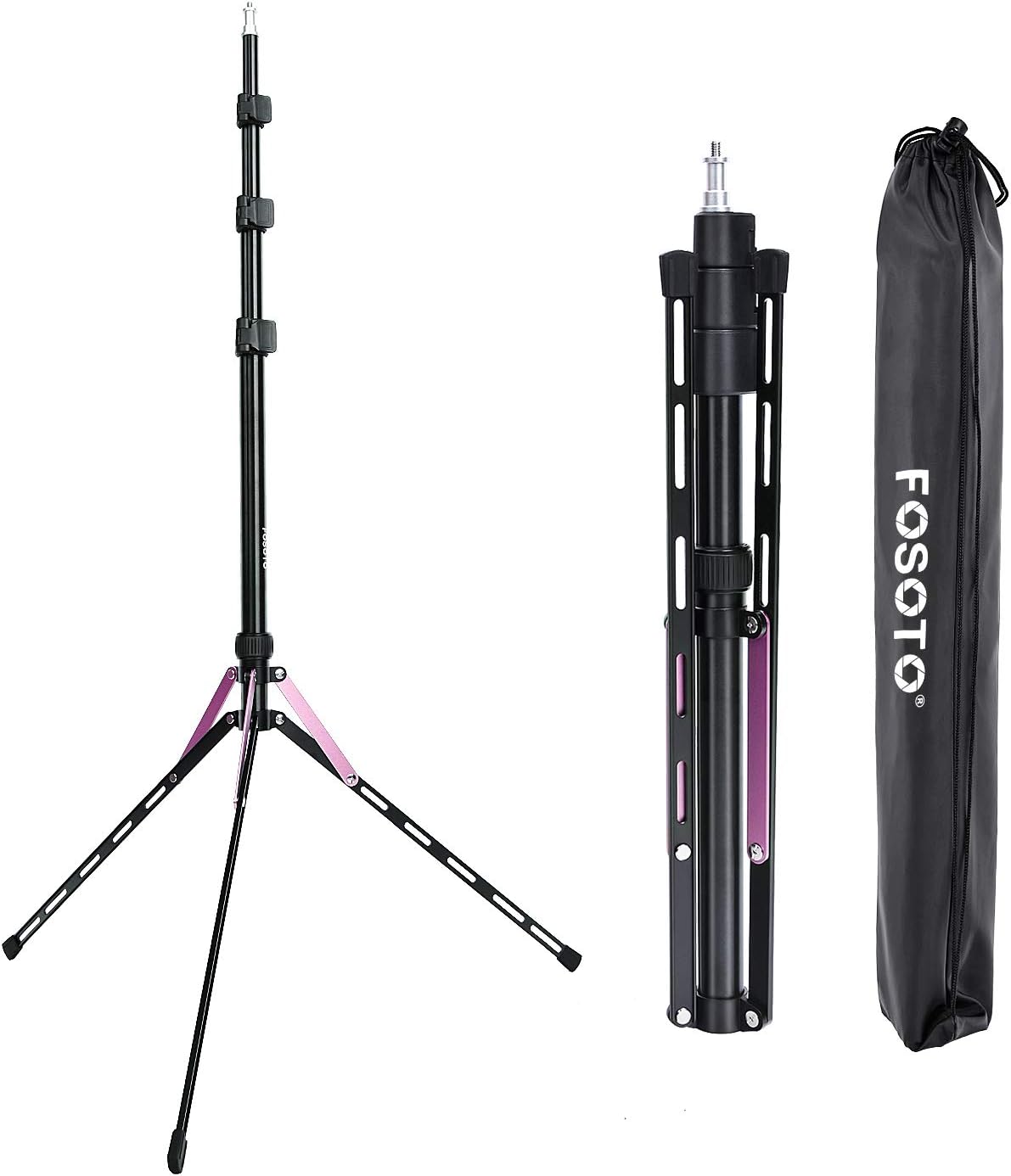 FOSOTO 75inch 191cm Photography Tripod Light Stand