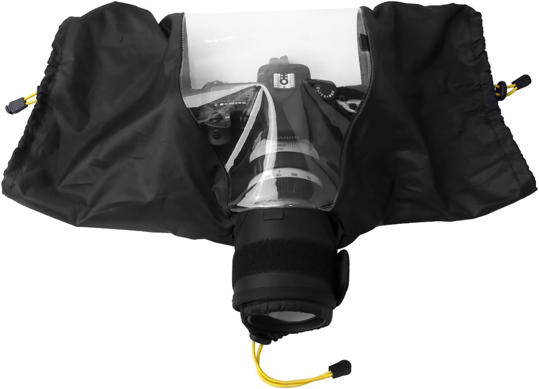 FOSOTO - Funda protectora contra la lluvia para cámara Canon EOS Rebel T6 T6i T5 T4 7D XT XTi 1200D 700D 750D, Nikon D3400 D3300 D3200 D3100 D5600 D5500 D5200 D60 D7200, Sony Olympus Fuji Digital SLR Camera 