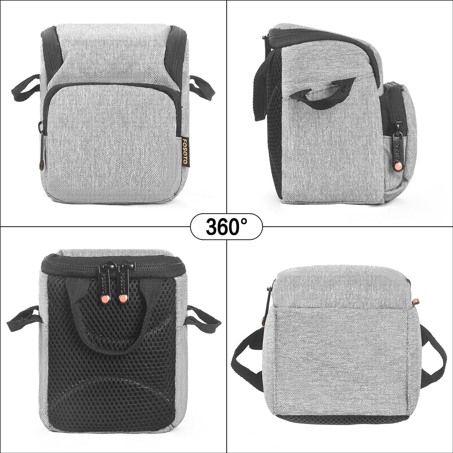 FOSOTO Camera Case Bag Compatible for Nikon L340 L330 B500 L840,Canon SX420 SX720 SX620 G7X, Sony A6000 A6300 a5100 NEX-6 W830 RX100 RX0M2,Panasonic GX85 ZS60 Long Zoom or Compact Syste