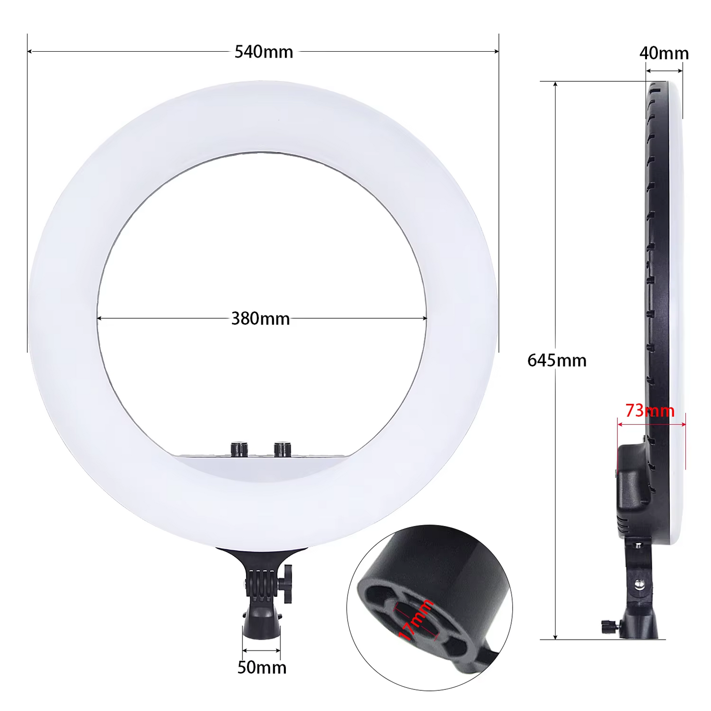 FOSOTO FT-54 21 Inch Led Ring Light Photography lamp Camera Phone Ringlight Makeup Video Ring Lamp With Tripod For Youtube