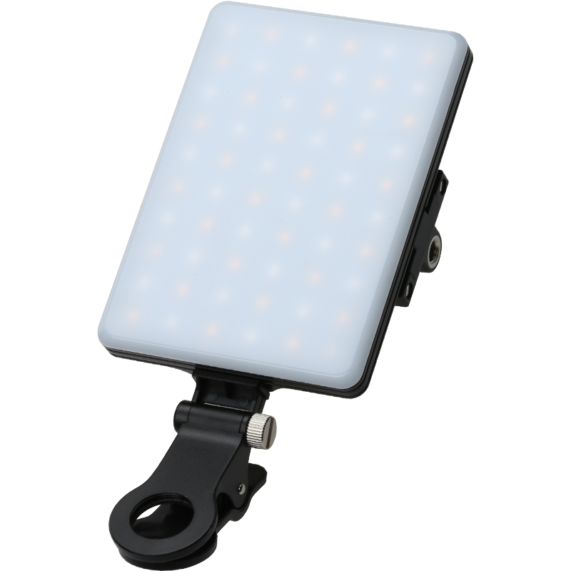 Fosoto - Panel LED portátil, luz de video a todo color, luz de bolsillo funcional, luz LED para teléfono para fotografía