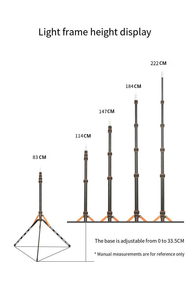 Fosoto SL255 220cm Portable Tripod Photography Light Stand