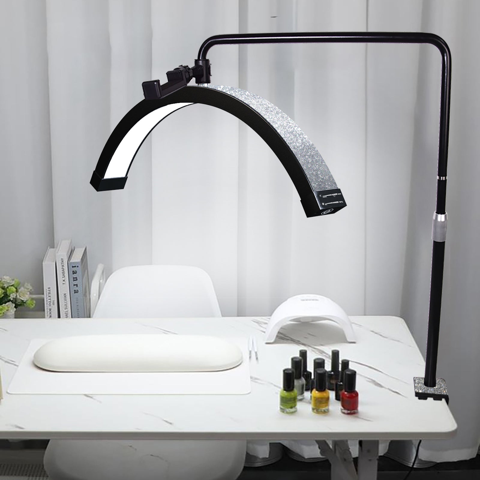 FOSOTO 25in Clip on Table Lamp Nail Tech Esthetician