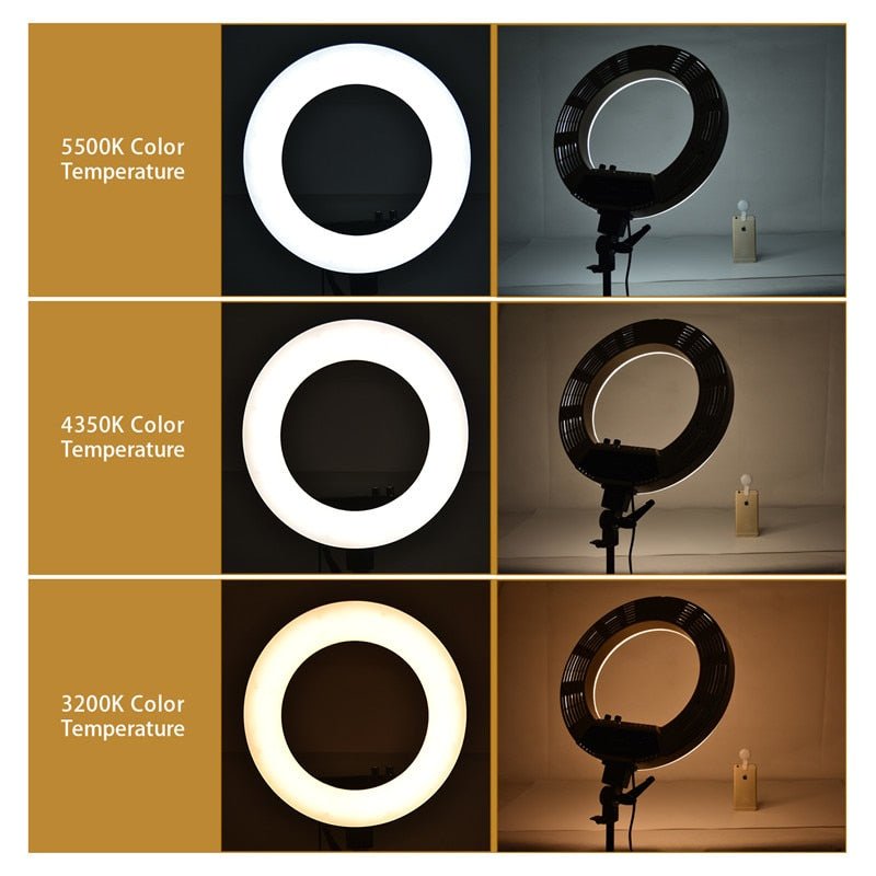 fosoto 18" 5500K Dimmable LED Adjustable Ring Light 480 led 5500K Camera Macro Ring Light for Makeup & Beauty Photography/Video - FOSOTOfosoto 18" 5500K Dimmable LED Adjustable Ring Light 480 led 5500K Camera Macro Ring Light for Makeup & Beauty Photography/Video