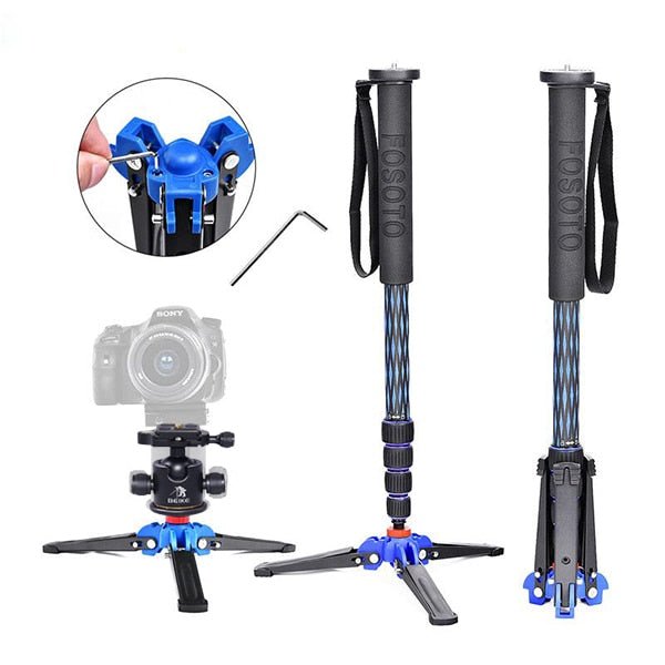 fosoto C - 222 Carbon fiber Camera flexible Mini Tripod Stand Portable monopod Ball head Mount For Dslr Professional Camera Phone - FOSOTOfosoto C - 222 Carbon fiber Camera flexible Mini Tripod Stand Portable monopod Ball head Mount For Dslr Professional Camera Phone