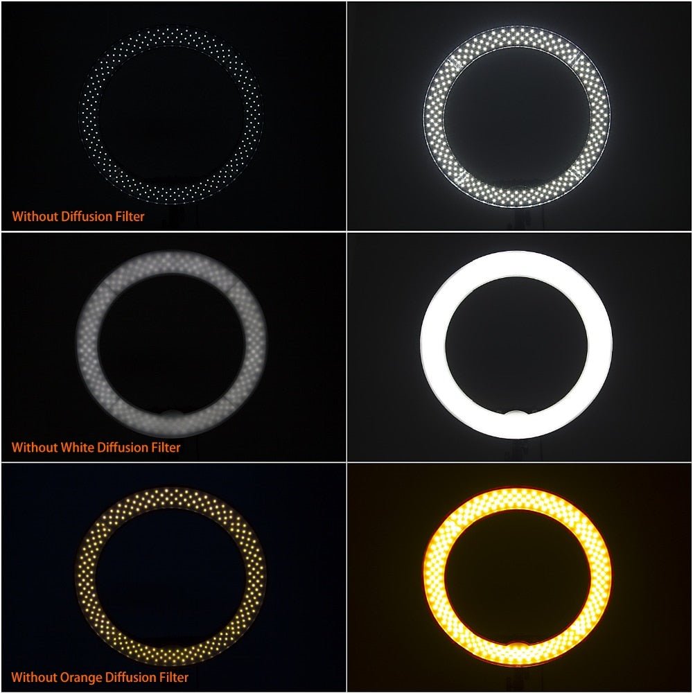 fosoto Blue and Red Color Filter Set For RL - 18 18"LED Ring Light and Dimmable Beauty Ring Light Lamp Effect Poster Advertisement - FOSOTOfosoto Blue and Red Color Filter Set For RL - 18 18"LED Ring Light and Dimmable Beauty Ring Light Lamp Effect Poster Advertisement