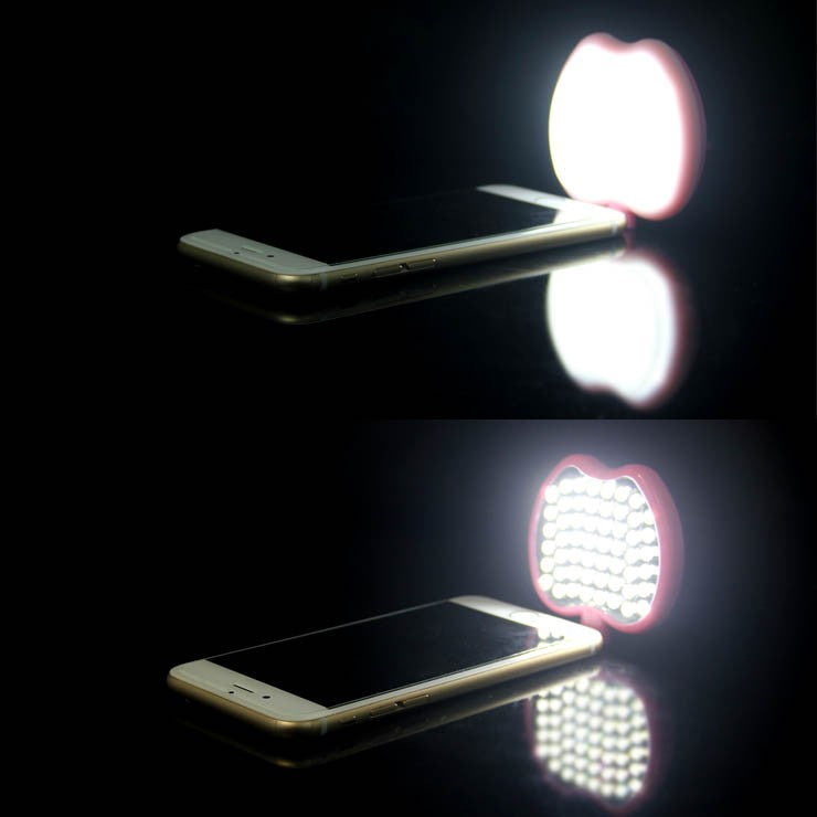 fosoto FT-54 Mini LED Video Light Warm White Light Selfie Enhancing LED Ring Light Lamp Flash For Cell Phone Table Camera