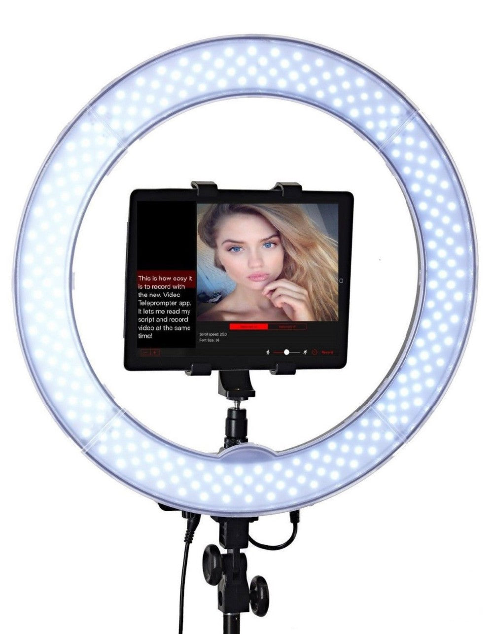 fosoto Camera Photo/Video/phone RL-18 55W 240 LED 5500K Photography Dimmable Ring Video Light Lamp With Moon Mirror/Tripod Stand