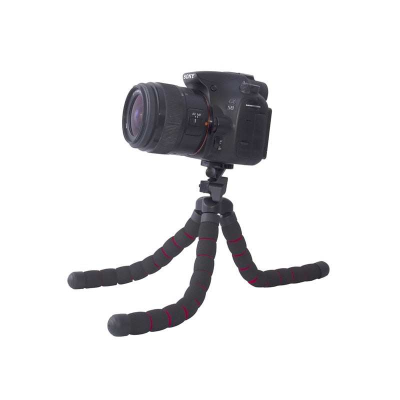 fosoto Soporte flexible para cámara digital con forma de pulpo mediano Gorillapod Monopod Mini trípode con soporte para Gopro hero 2 4 3+ 3 y teléfono