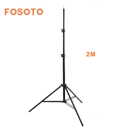 fosoto 2M 环形灯三脚架带 1/4 螺丝头适用于柔光箱摄影视频反射器照明闪光灯 RL-18 RL-12