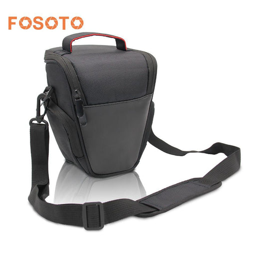 fosoto 时尚三角形数码相机单反单肩包摄影包适用于佳能 EOS 1300D 6D 70D 760D 750D 80D 700D 600D 650D