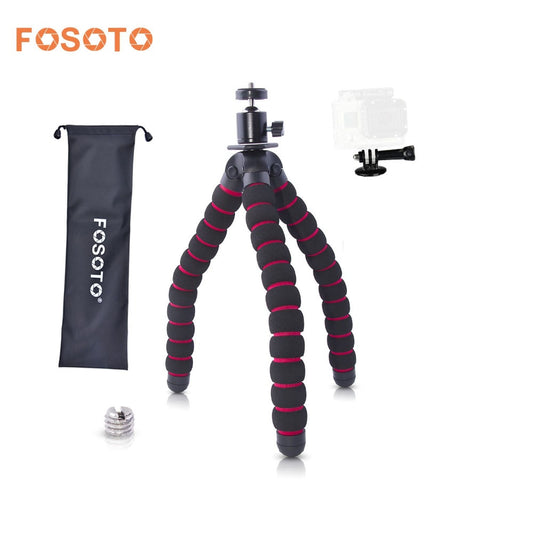 fosoto 大型章鱼 Gorillapod 数码相机智能手机迷你三脚架支架灵活手柄和安装球头适用于 Gopro 尼康 DSLR