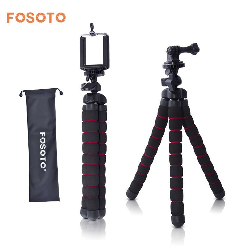 fosoto Soporte flexible para cámara digital con forma de pulpo mediano Gorillapod Monopod Mini trípode con soporte para Gopro hero 2 4 3+ 3 y teléfono