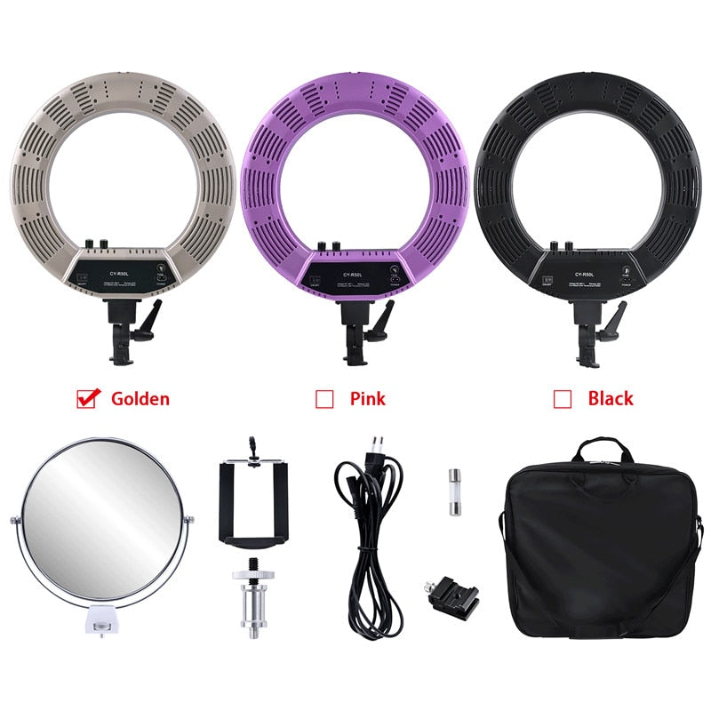 fosoto 18" 5500K Dimmable LED Adjustable Ring Light 480 led 5500K Camera Macro Ring Light for Makeup & Beauty Photography/Video