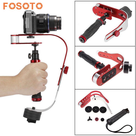Fosoto Estabilizador de cámara de vídeo con mango de alta calidad estable para Canon Nikon Sony Gopro hero cámara Digital compacta DSLR