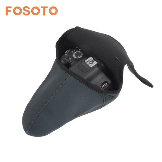 fosoto 1 件装 2 面使用氯丁橡胶防水单反数码单反相机内衬保护套袋软保护套适用于佳能 EOS 1300D 尼康 D3400