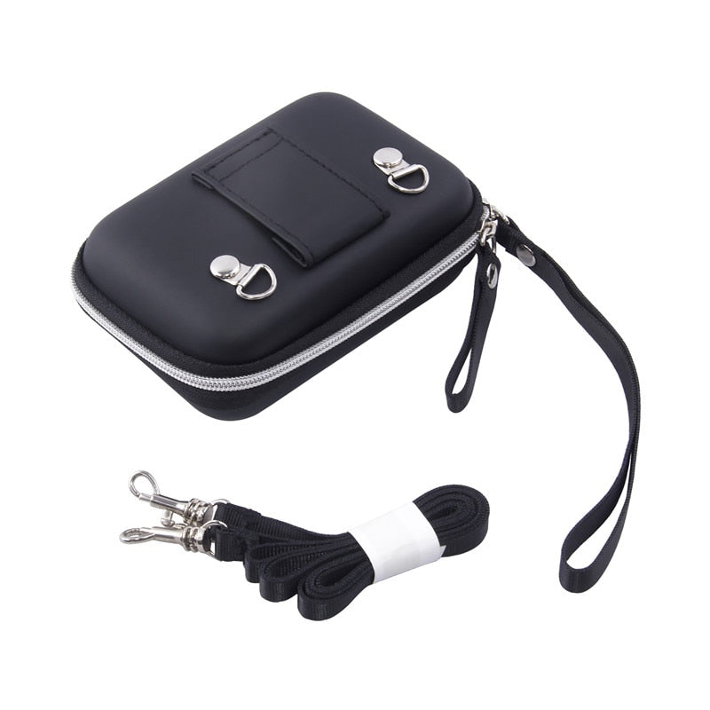 Fosoto, nueva Mini bolsa de almacenamiento dura portátil, correa para el hombro, bolsas EVA/PU para auriculares, tarjetas SD, Cable, monedero